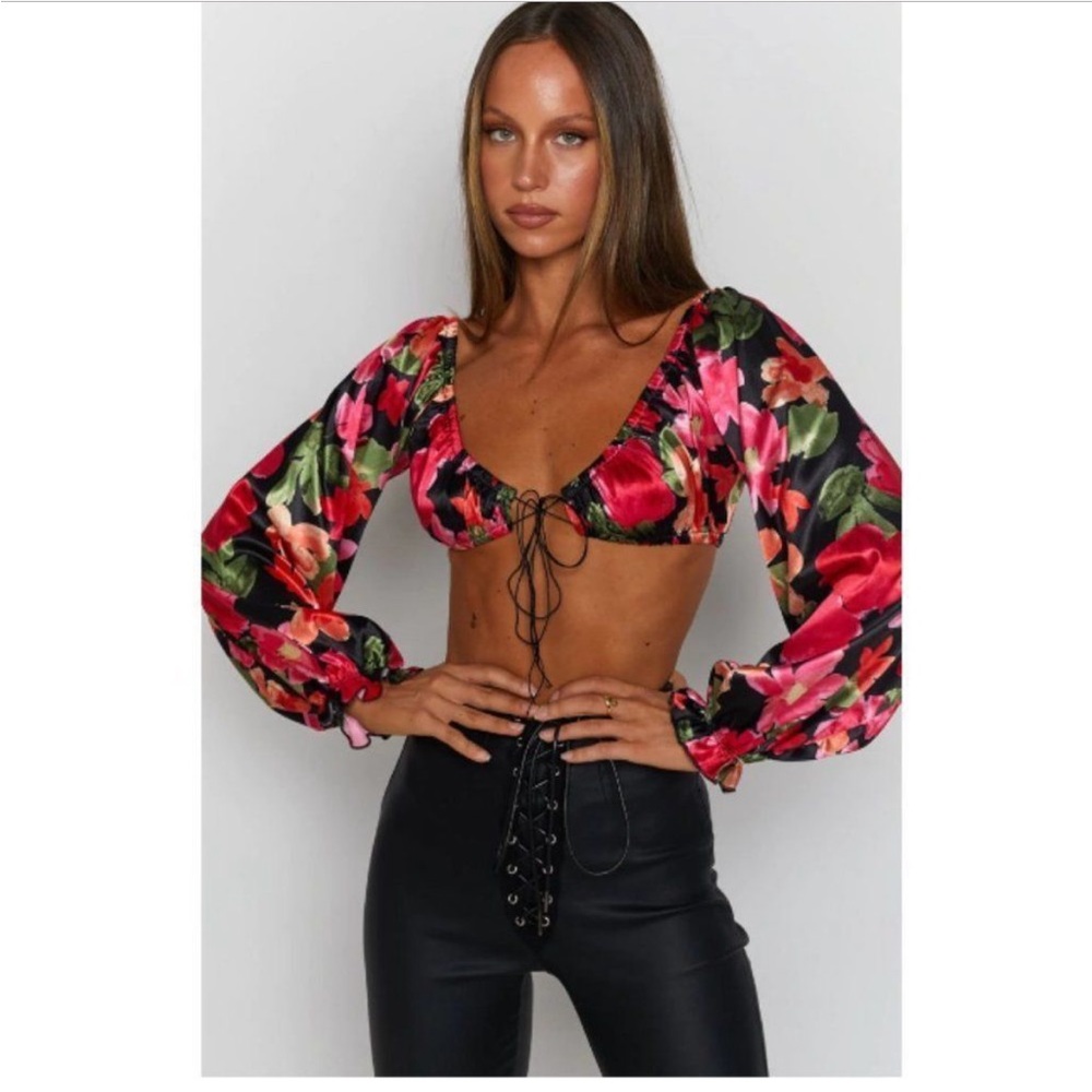 Floral crop top from Beginning Boutique